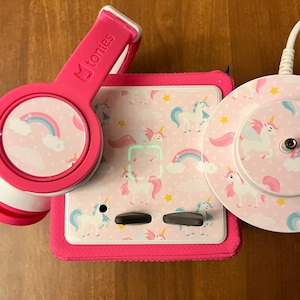 Tonie Top Toniebox cover, charger cover, and headphone decals set (ALL THREE) PERMANENT adhesive vinyl sticker