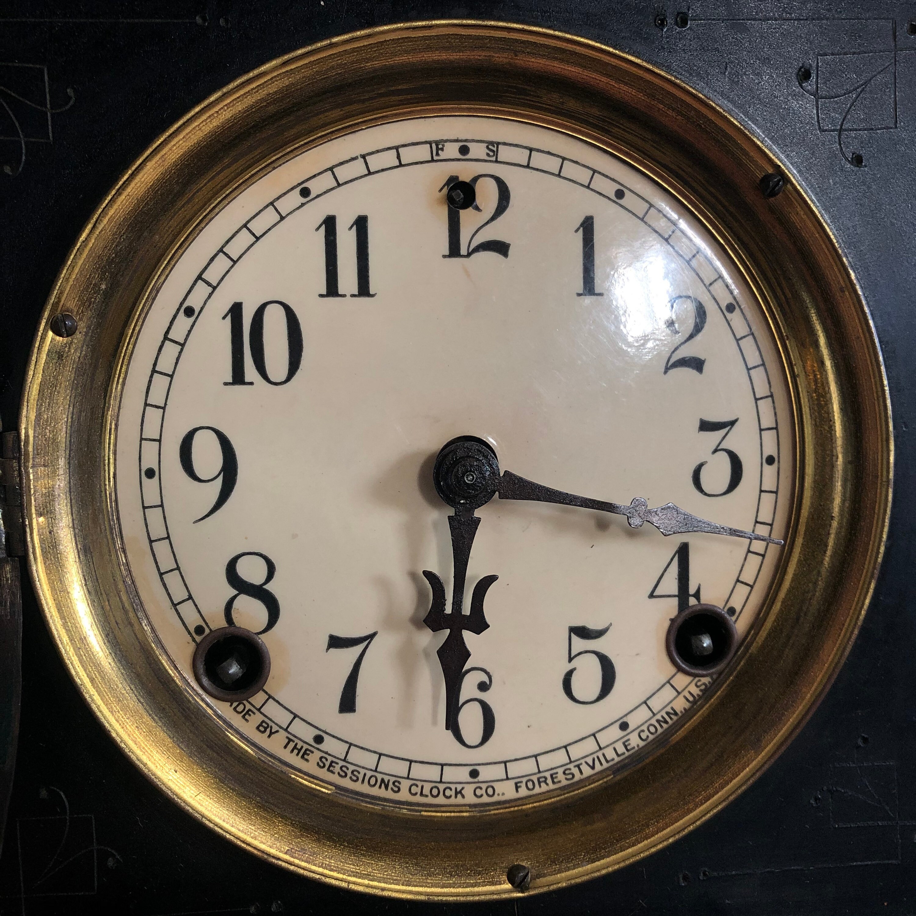 Antique Sessions Cathedral Mantle Clock Etsy