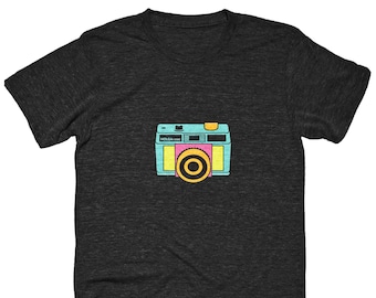 Neon Camera Photographer T-Shirt | Photographer Gift | Photographer Shirt | Soft Unisex Shirt