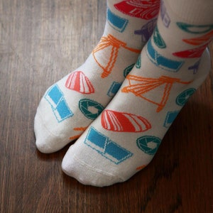 Photo Gear Socks (Natural) | Made In the USA | Ultra-soft, high quality gift for Photographers
