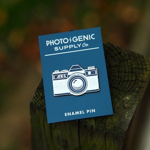 AE-1 Enamel Pin (Silver) - SLR Film Camera Retro Analog Photography Lapel Pin