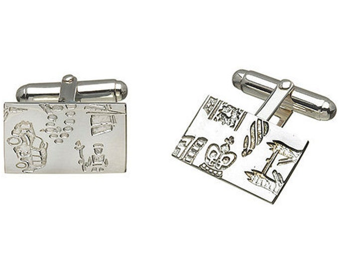 Hyde Park Cufflinks Hallmarked Sterling Silver