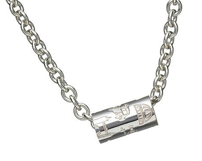 London Tube on Heavy Chain Hallmarked Sterling Silver