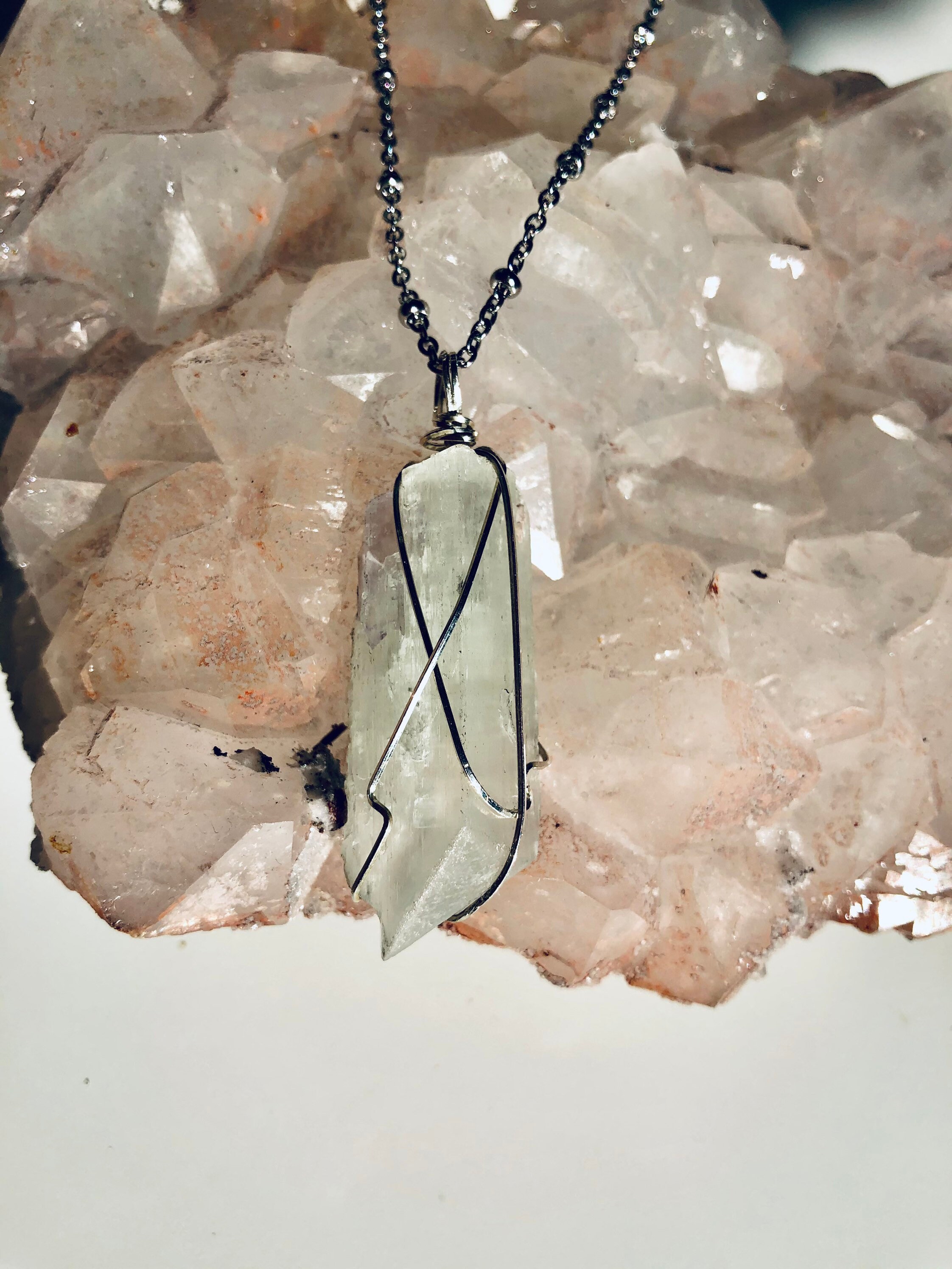 MEND Hiddenite Pendant Sterling Silver Jewelry Hiddenite Etsy