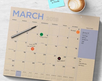 Large desk calendar | Etsy