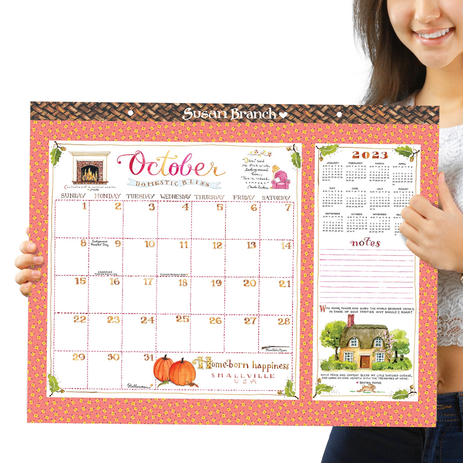 2023 Susan Branch Desk Pad Large Monthly Blotter Calendar Etsy