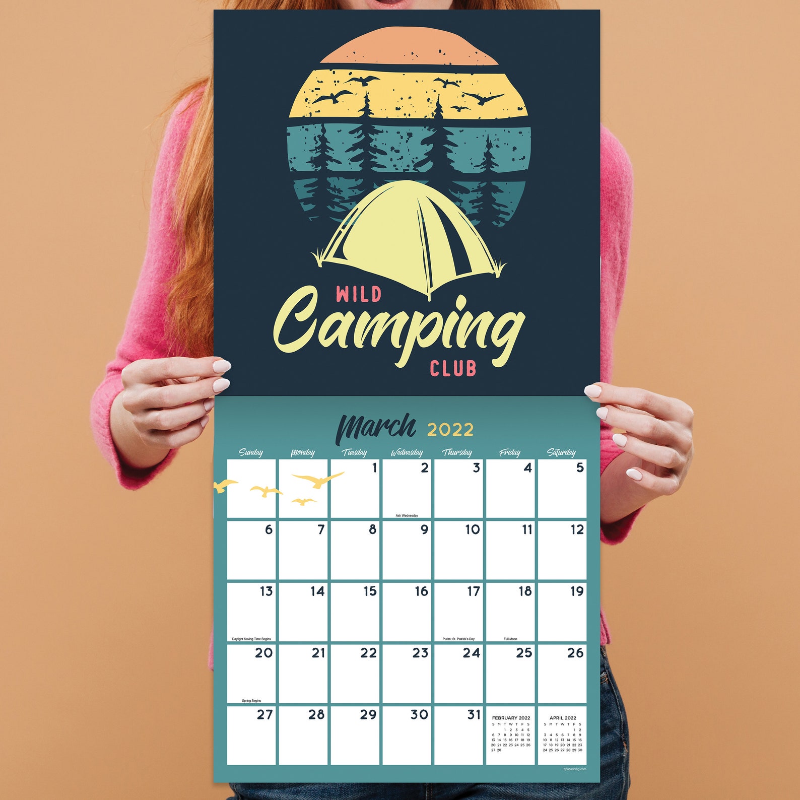 January 2022-December 2022 Happy Camper 12x12 Wall Calendar | Etsy