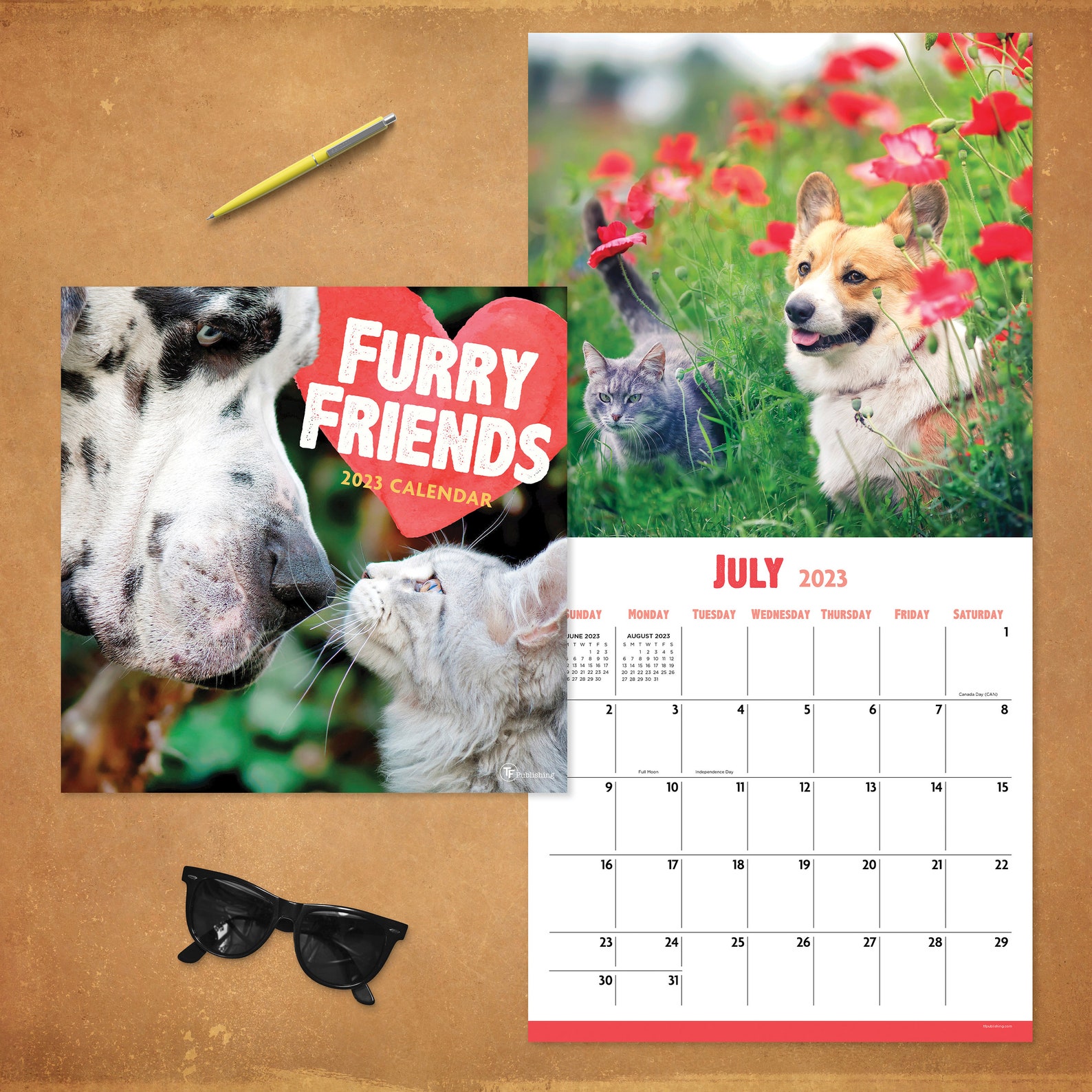 2023 Furry Friends Wall Calendar Etsy