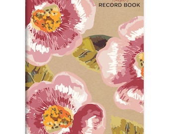 Botanical Floral Kraft Teacher Record Grade Book - for Classroom or Homeschool / E-Learning