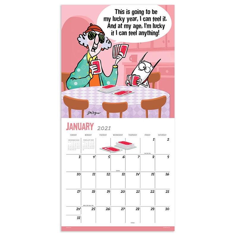 2021 Maxine Wall Calendar 12x12 | Etsy