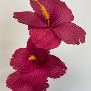 ARTIFICIAL Hibiscus Spray x3/Raindrop ARTIFICIAL