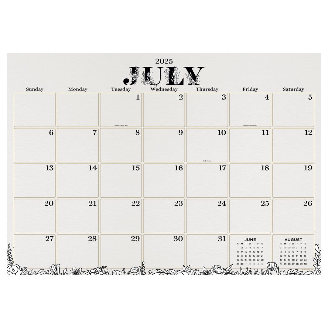 2025-2026 Desk Calendar With Blotter Pad, 14x10.5 Inch, July 2025 To Dec 2026 Monthly Planner