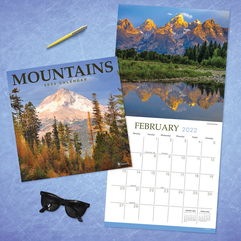 January 2022December 2022 Mountains 12x12 Wall Calendar Etsy