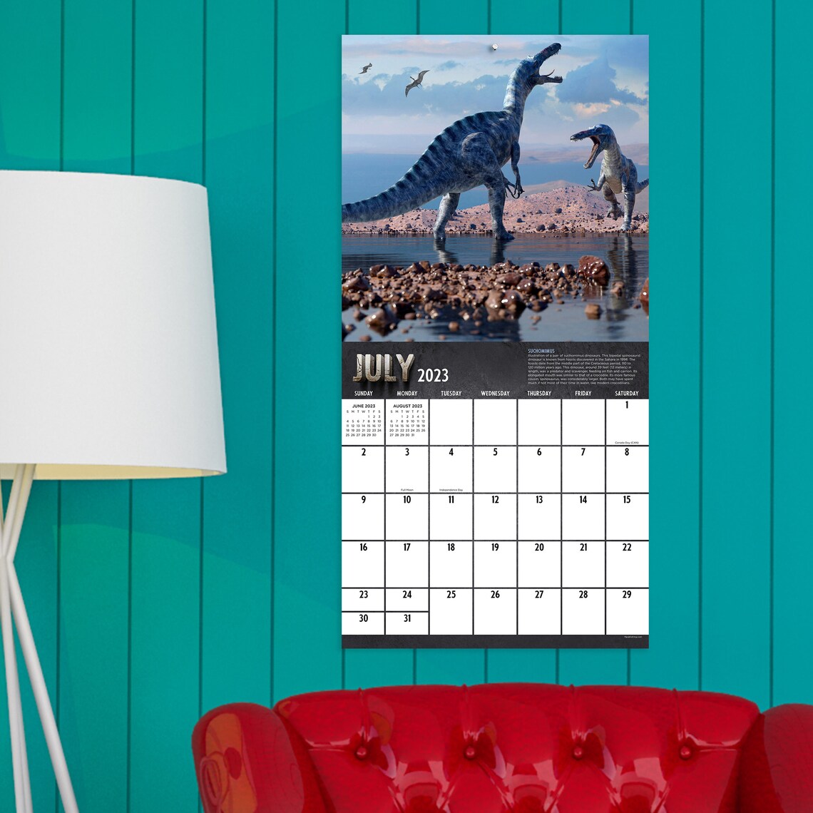 2023 Dinosaurs Wall Calendar Etsy