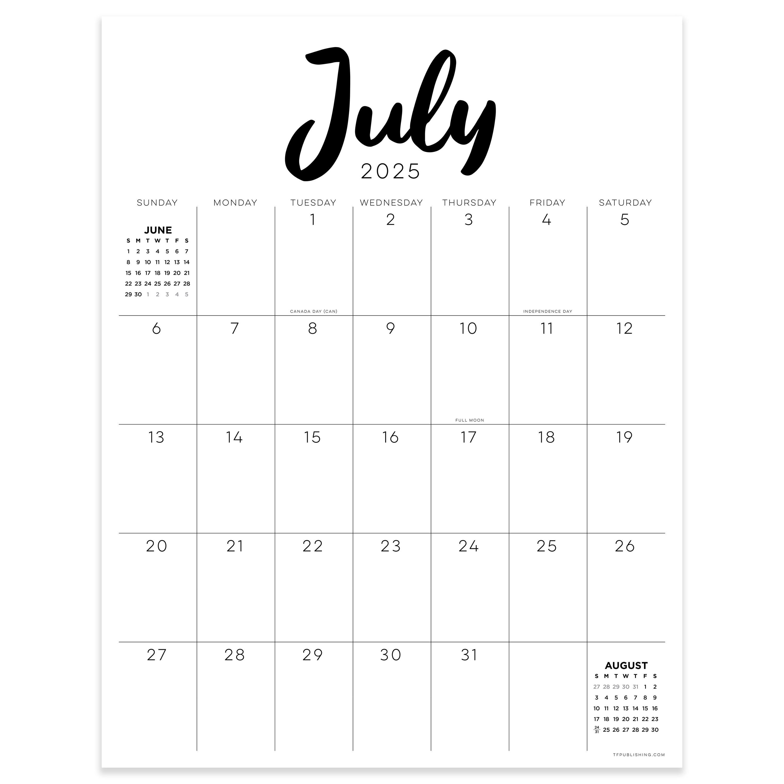 July 2025 - June 2026 Large Art Poster Wall Calendar FINAL SALE
