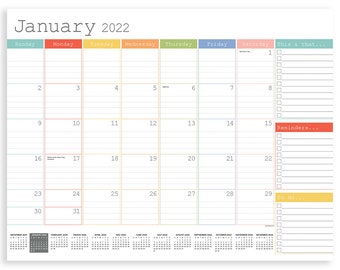 Academic July2021-June2022 Monthly Theme Large Desk Pad Monthly Blotter Calendar