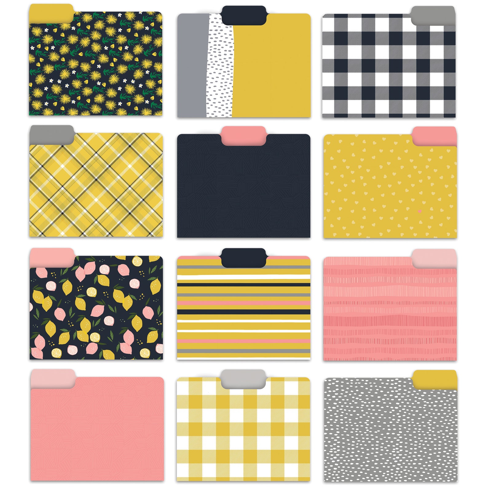 Joy Set of 12 Decorative File Folders - Home Office Organization - Etsy