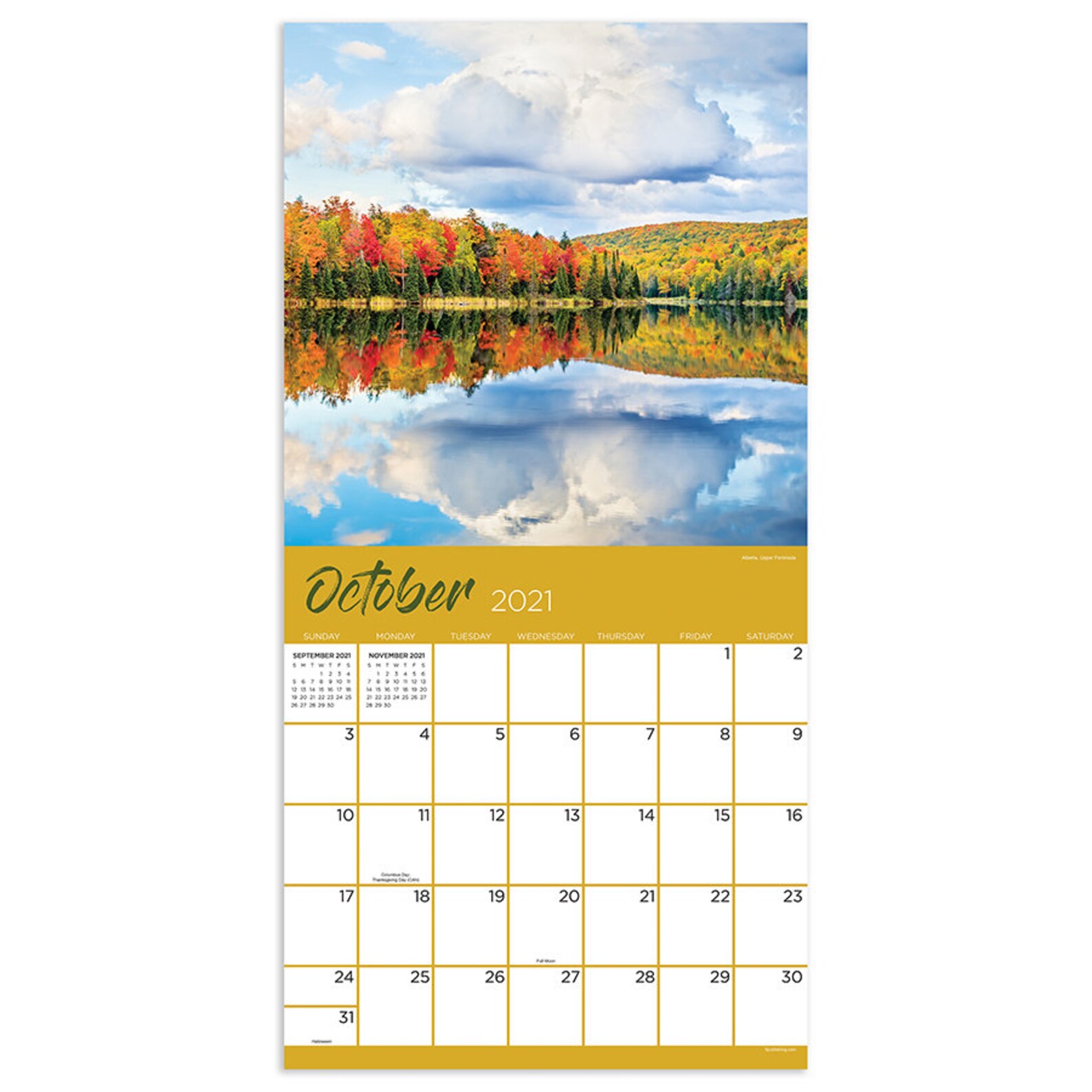 2021 Michigan Wall Calendar 12x12 Etsy