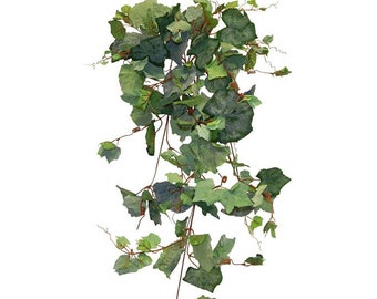 Frosted Grape Bush 8 Stems 32in with 155 Leaves