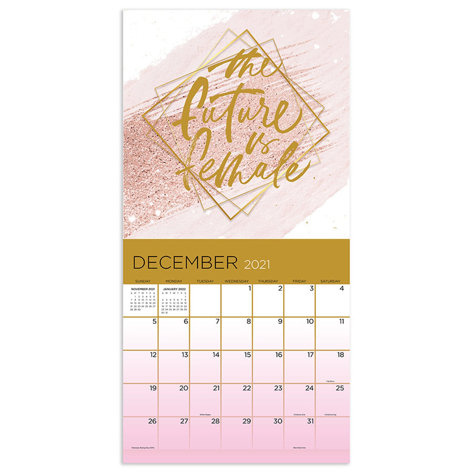 2021 Girl Boss Wall Calendar 12x12 Pink Go Get Em Girl | Etsy
