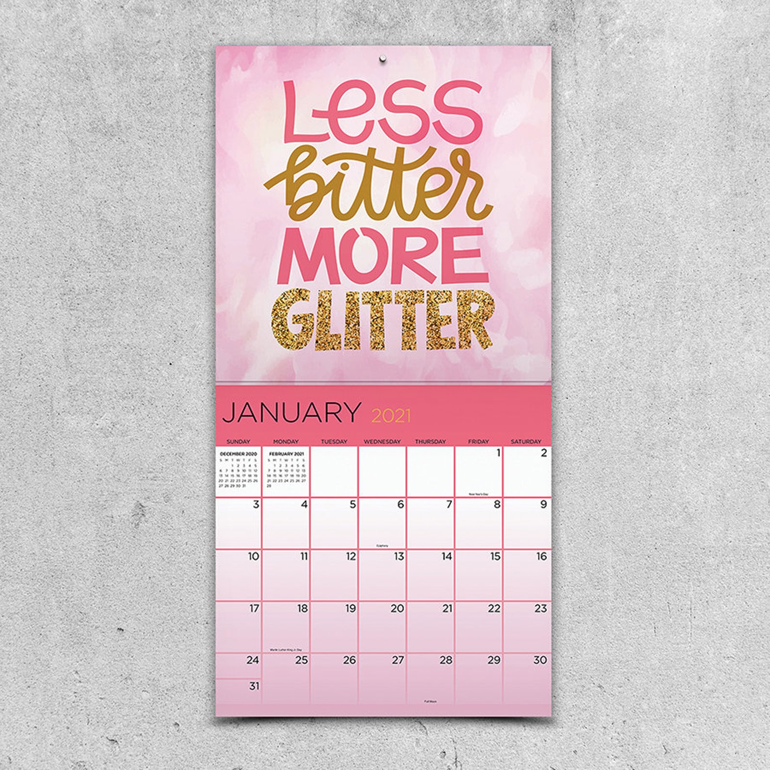 2021 Girl Boss Wall Calendar 12x12 Pink Go Get Em Girl | Etsy