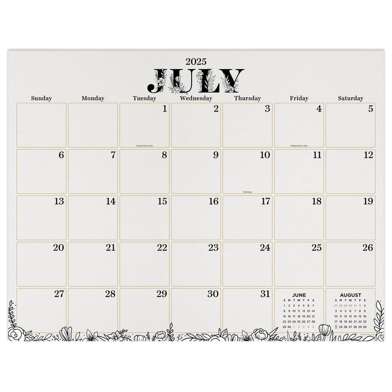 Academic Floral Calendar - Etsy