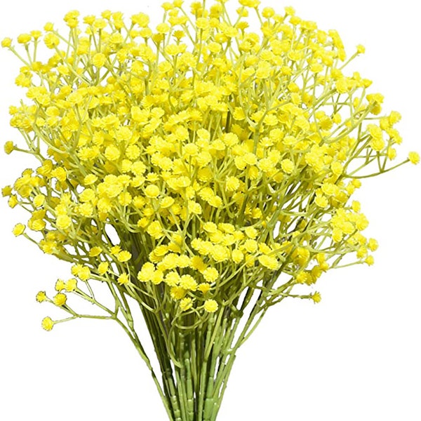 Baby's Breath Pack of 12 Stems 18in Yellow ARTIFICIAL