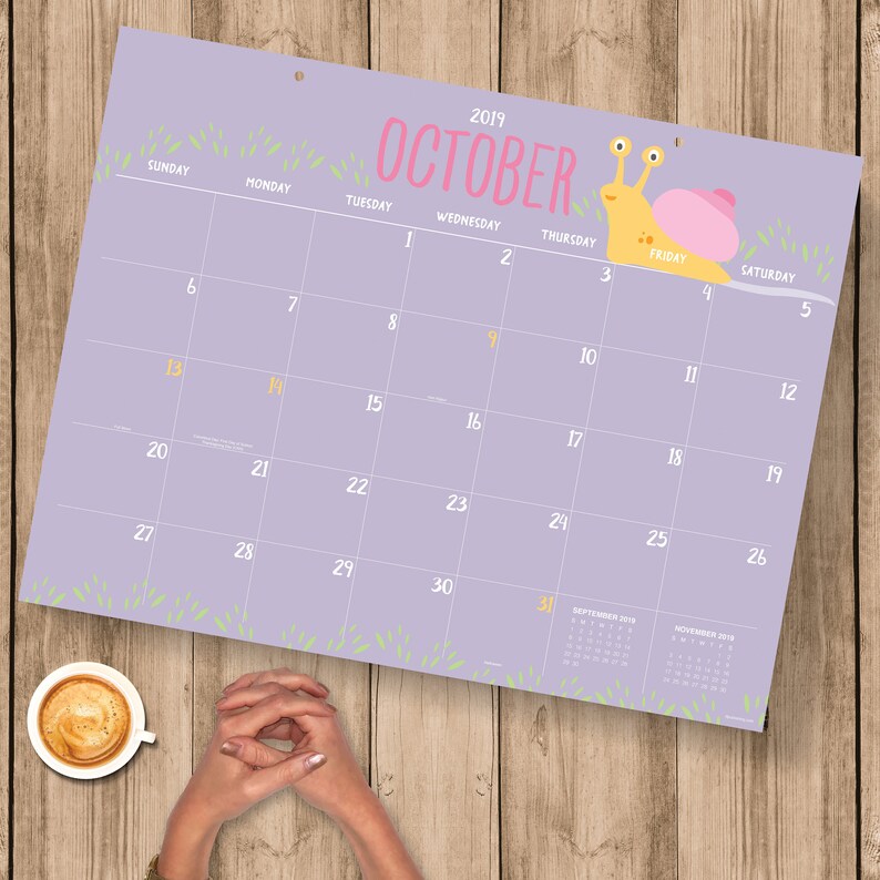 July 2019 June 2020 Monthly Theme Large Desk Pad Monthly Etsy