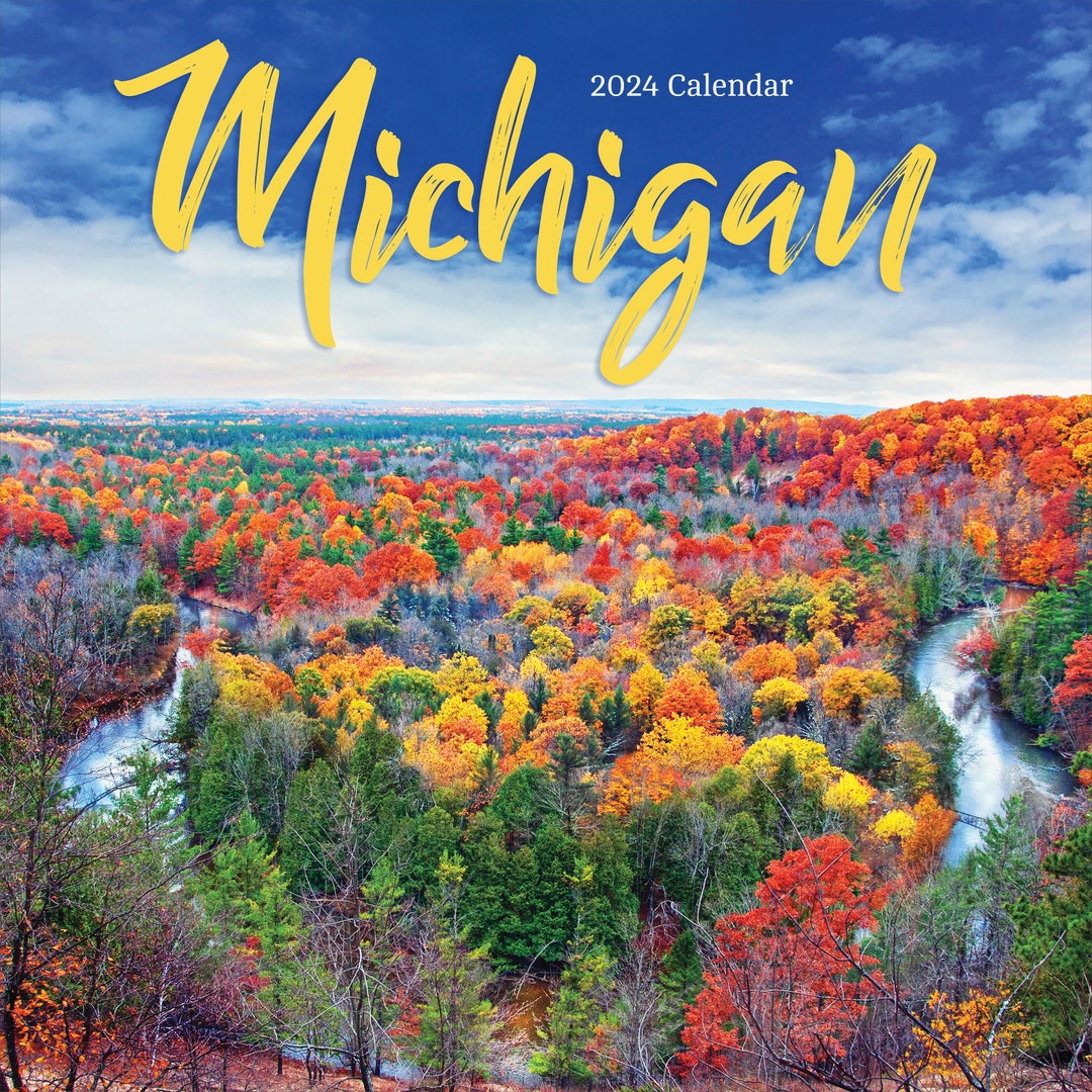 2024 Michigan Wall Calendar Etsy