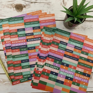 Mega Sticker Pack - 8 Sheets of Planner/Event and Reminder Stickers - for Planners, Calendars -- 768 Total Stickers!