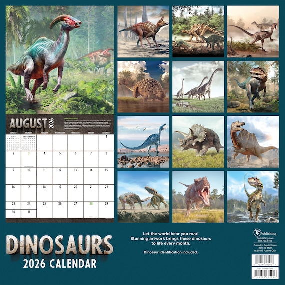 2026 Dinosaurs Wall Calendar - Etsy