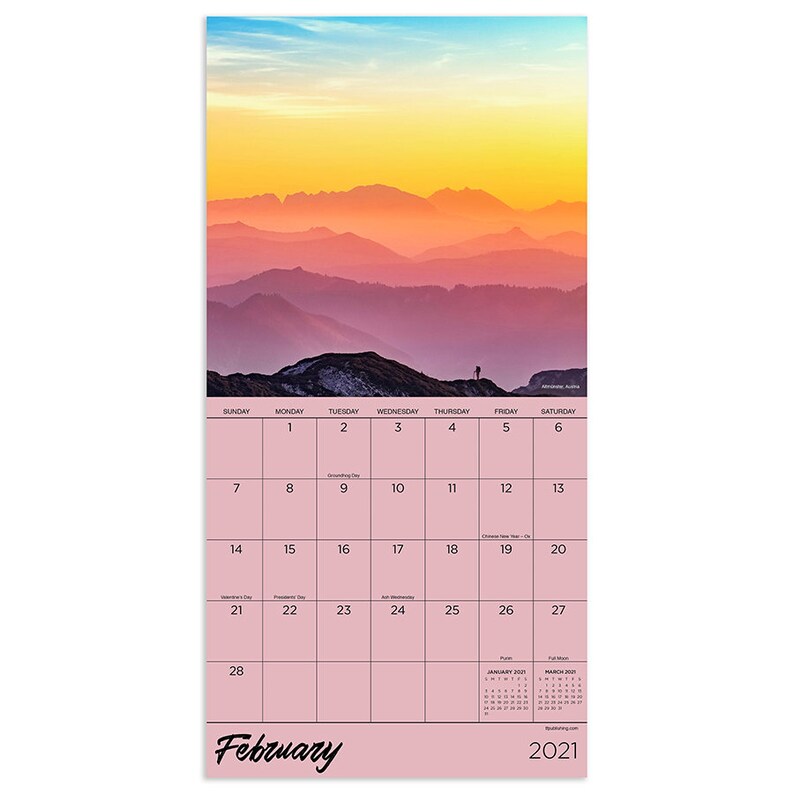 2021 Sunsets Mini Wall Calendar 7x7 Etsy