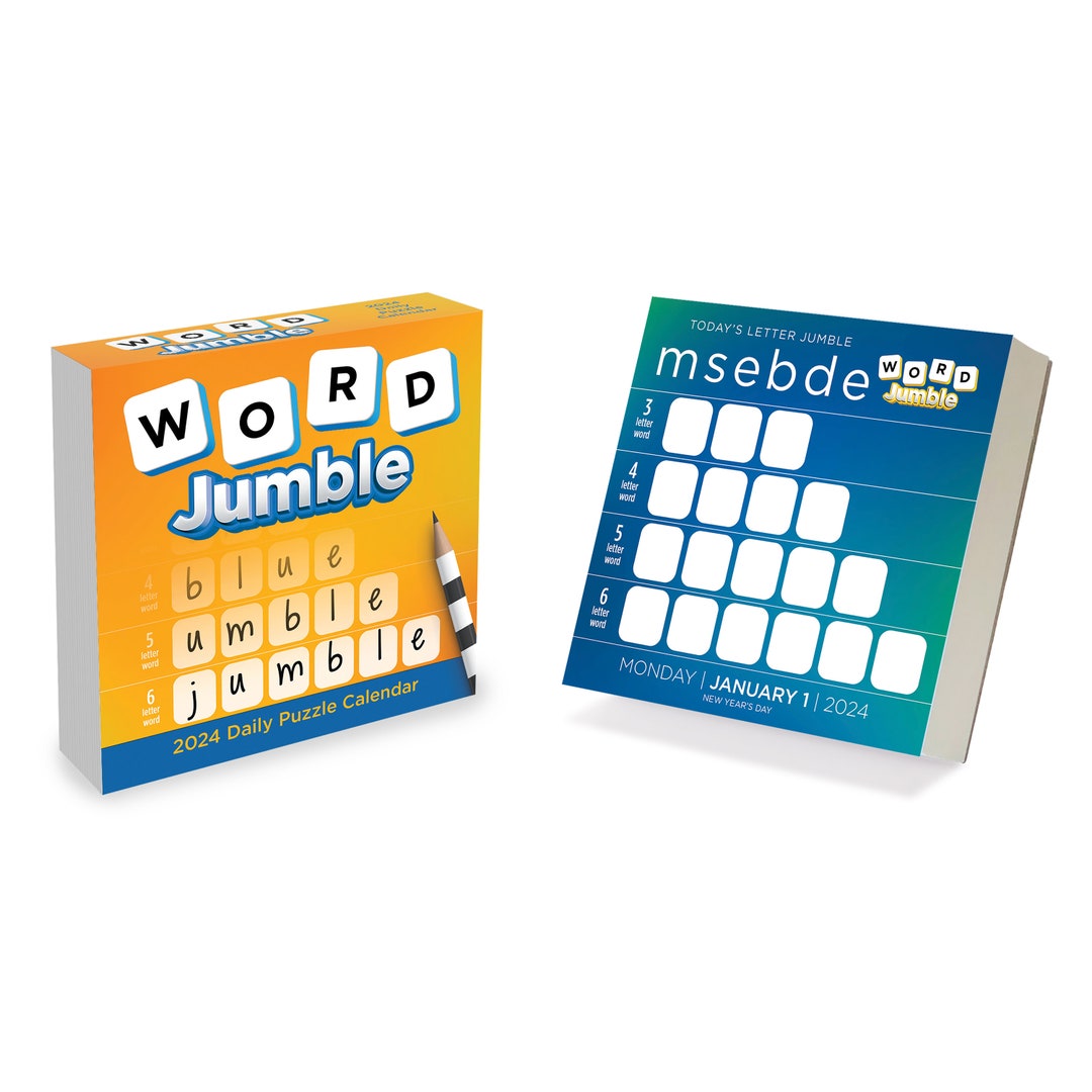 2024 Word Jumble Daily Desktop Calendar Etsy