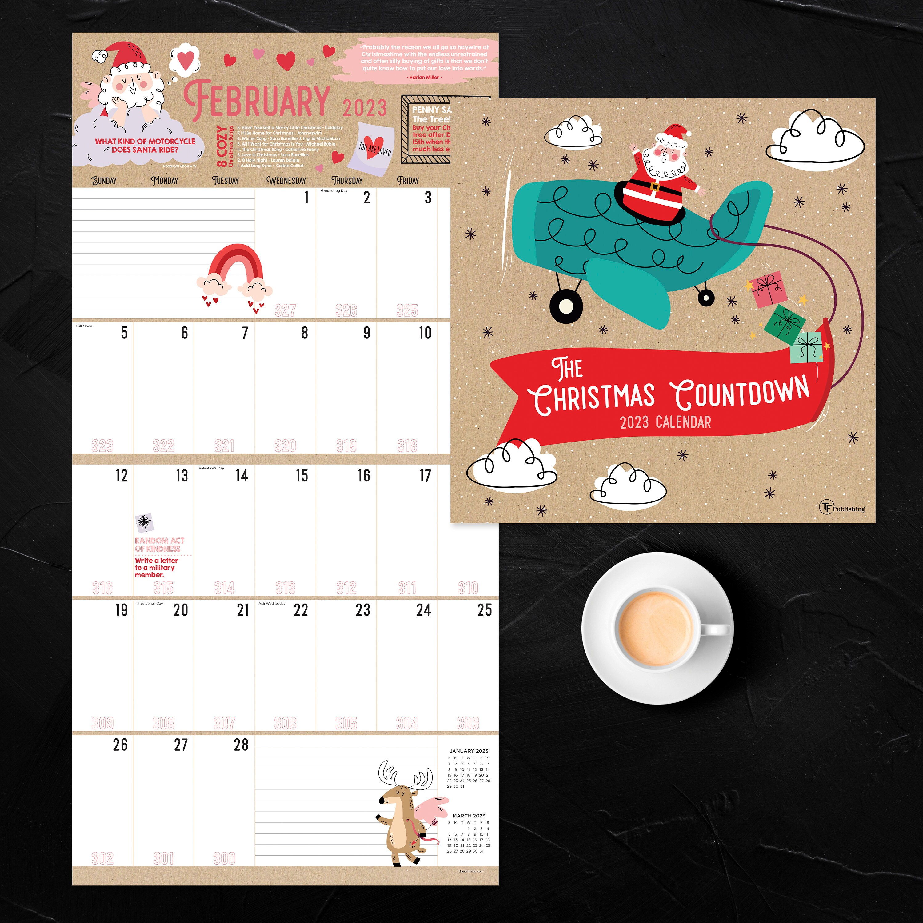 2023 Christmas Countdown Wall Calendar Etsy