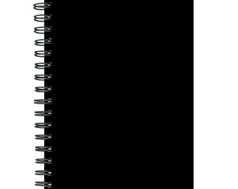 Business Black 7.5"x9" Spiral Lined Notebook with Textured Durable Cover Material - Daily Agenda