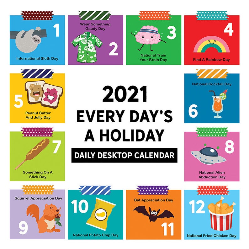 2021 Every Day's A Holiday Daily Desktop Box Calendar Etsy