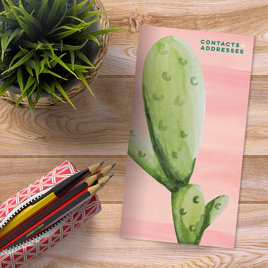 Cute Little Cactus Contacts & Address Pocket Book - Etsy