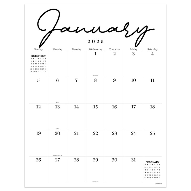 2025 Calendar Poster Etsy