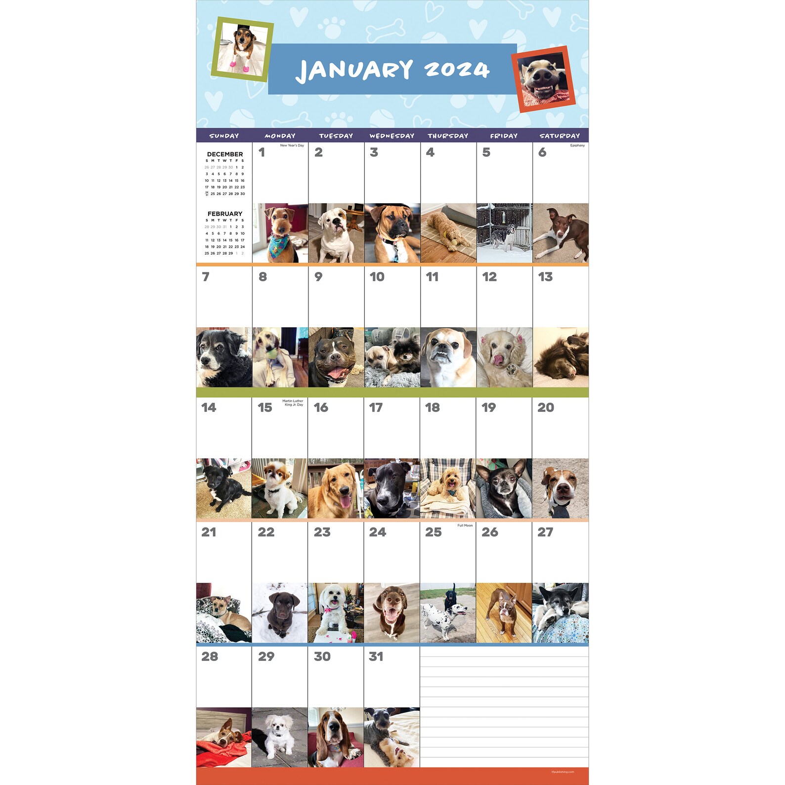 2024 Dogaday Wall Calendar Etsy