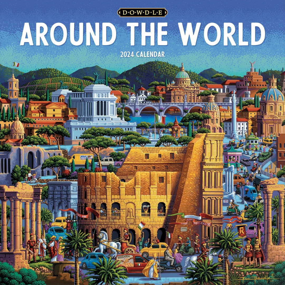 2024 Around the World Wall Calendar Etsy
