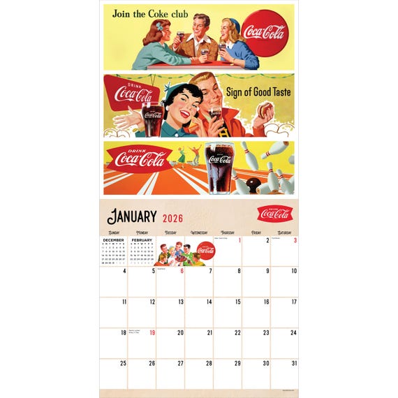 2026 Coke: Vintage Nostalgia Wall Calendar - Etsy