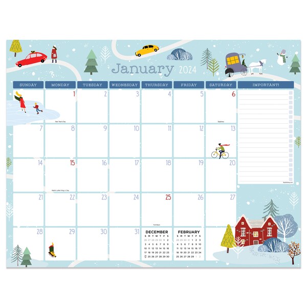 2024 Desk Pad Calendar Etsy