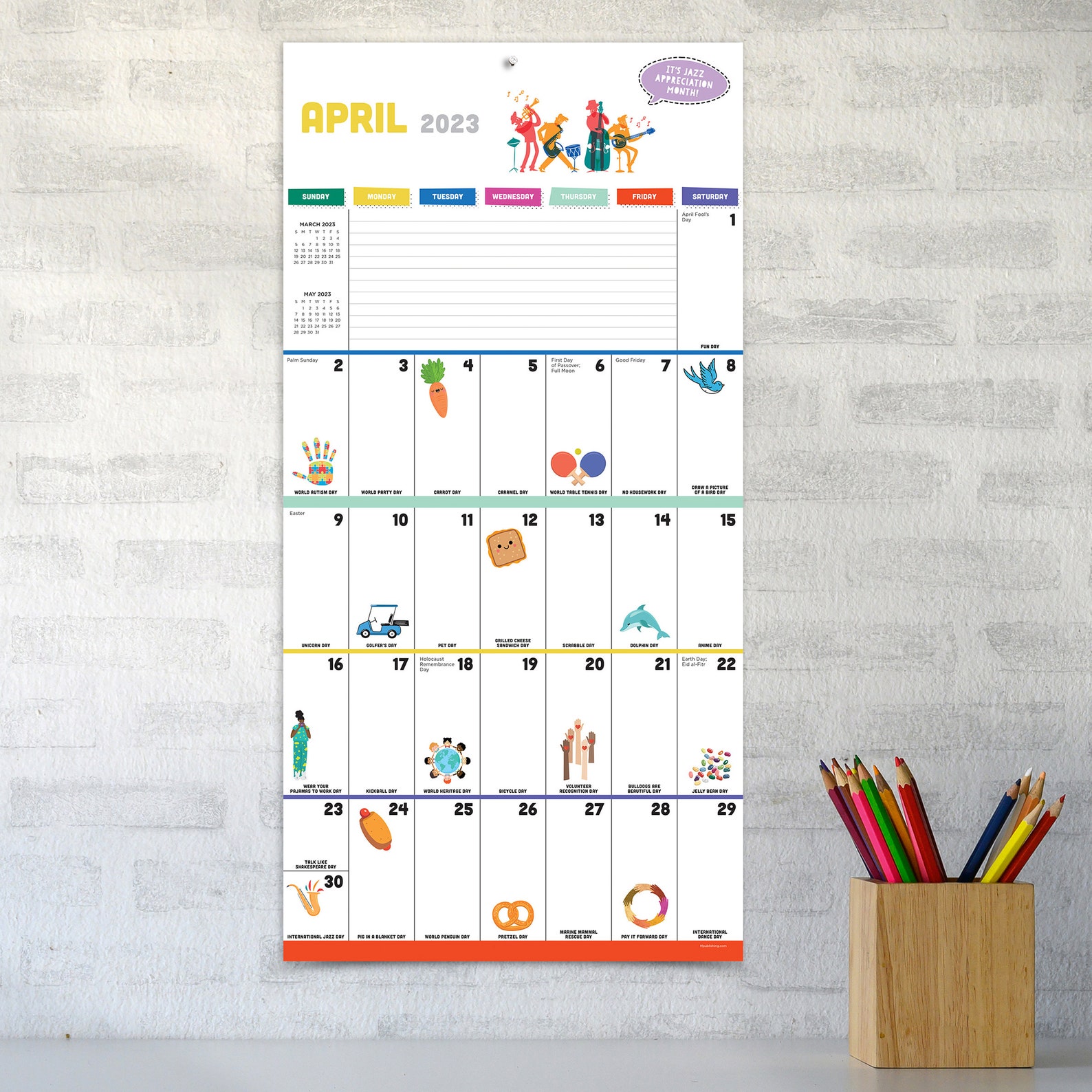 2023 Every Day's A Holiday Wall Calendar Etsy