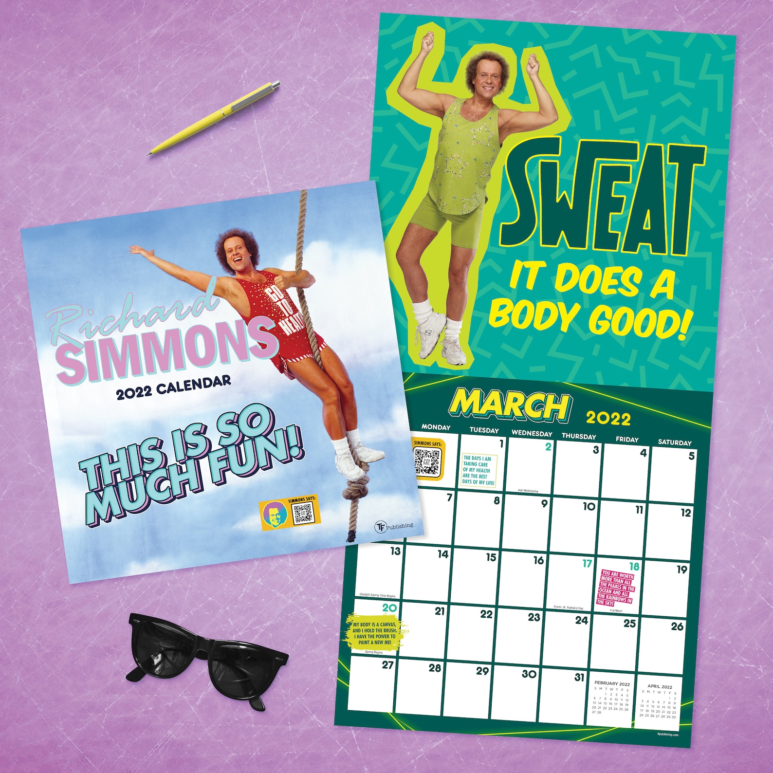 January 2022December 2022 Richard Simmons 12x12 Wall Calendar Etsy