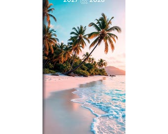 2027-2028 Beaches Small Monthly Pocket Planner