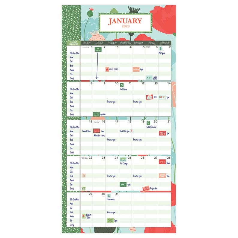 2023 Mom's Manager Wall Calendar Etsy