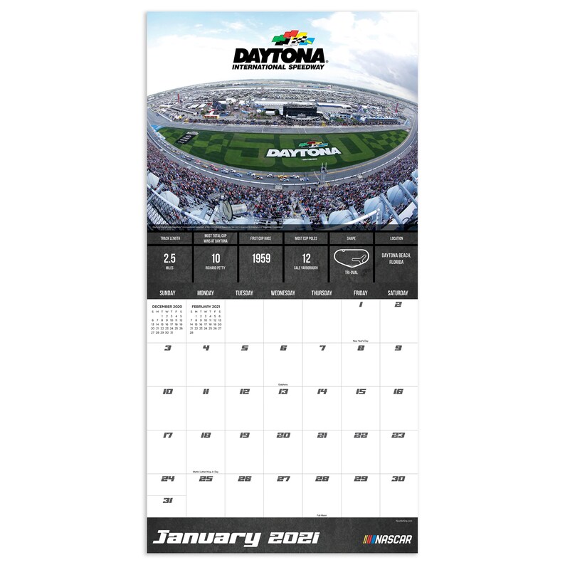 2021 Tracks of NASCAR Wall Calendar Etsy