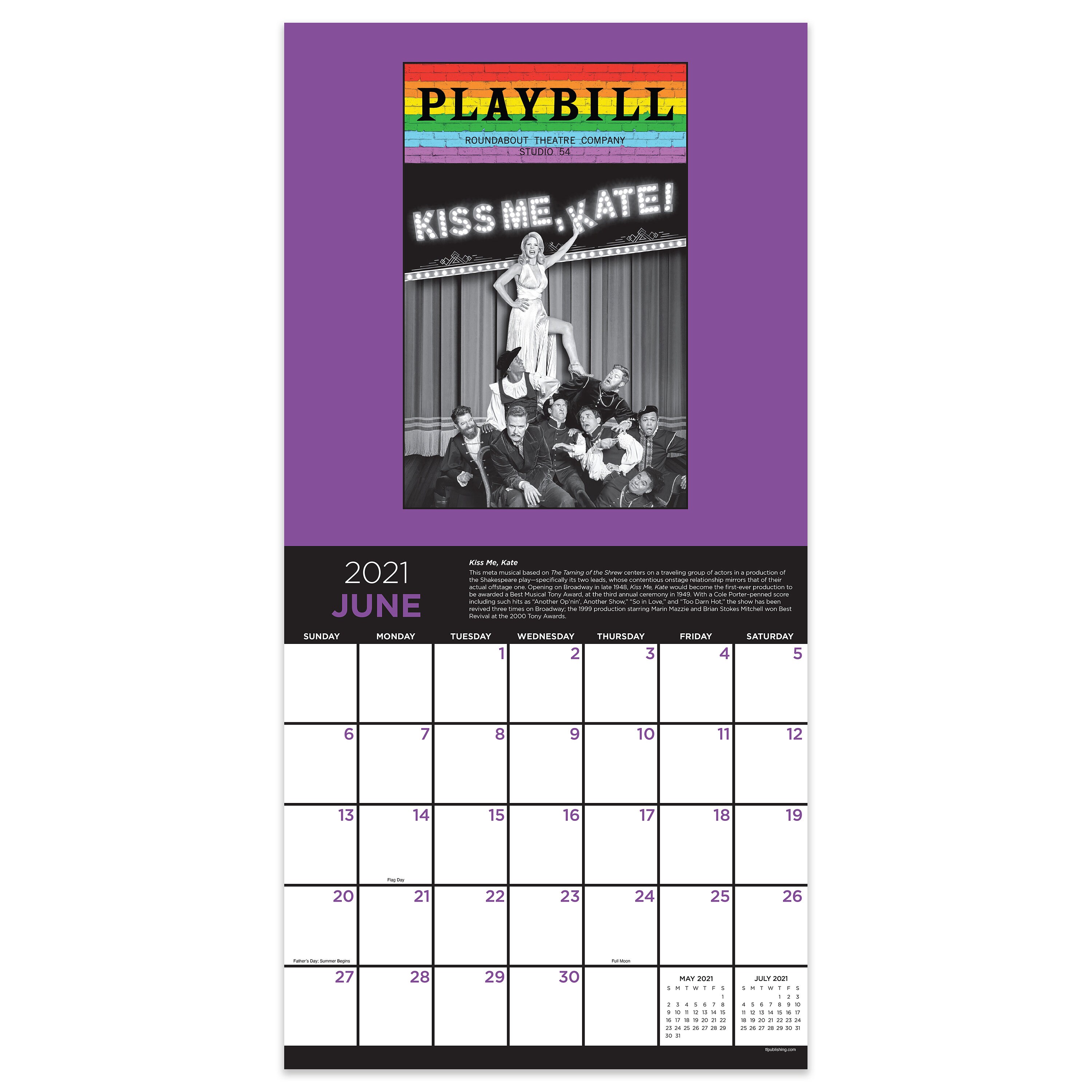 2021 On Broadway by Playbill Theatre Art 12x12 Wall Calendar | Etsy