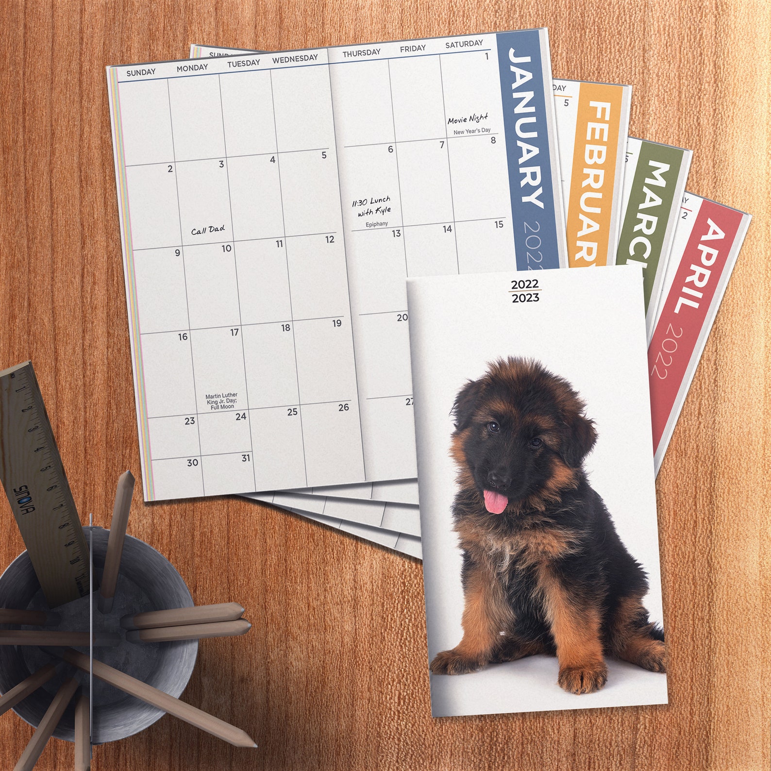 2022-2023-puppies-2-year-small-monthly-planner-3-5x6-5-etsy