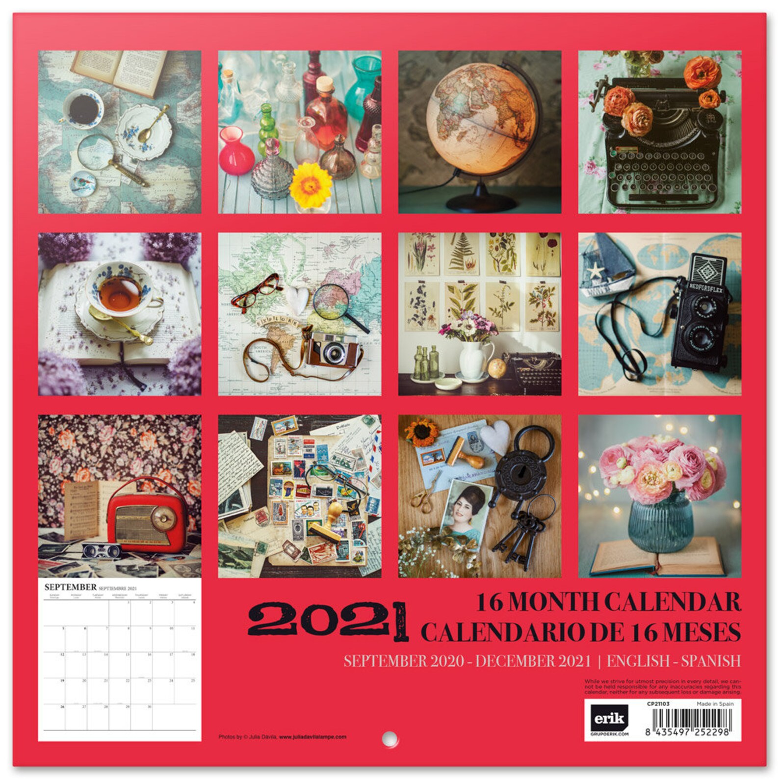 2021 Vintage Art Wall Calendar Bilingual Etsy
